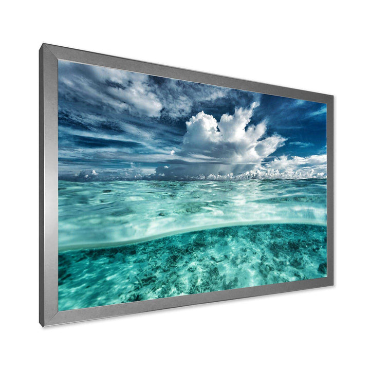 Amazing Underwater Seascape And Clouds
