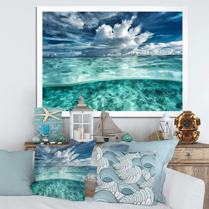 Amazing Underwater Seascape And Clouds