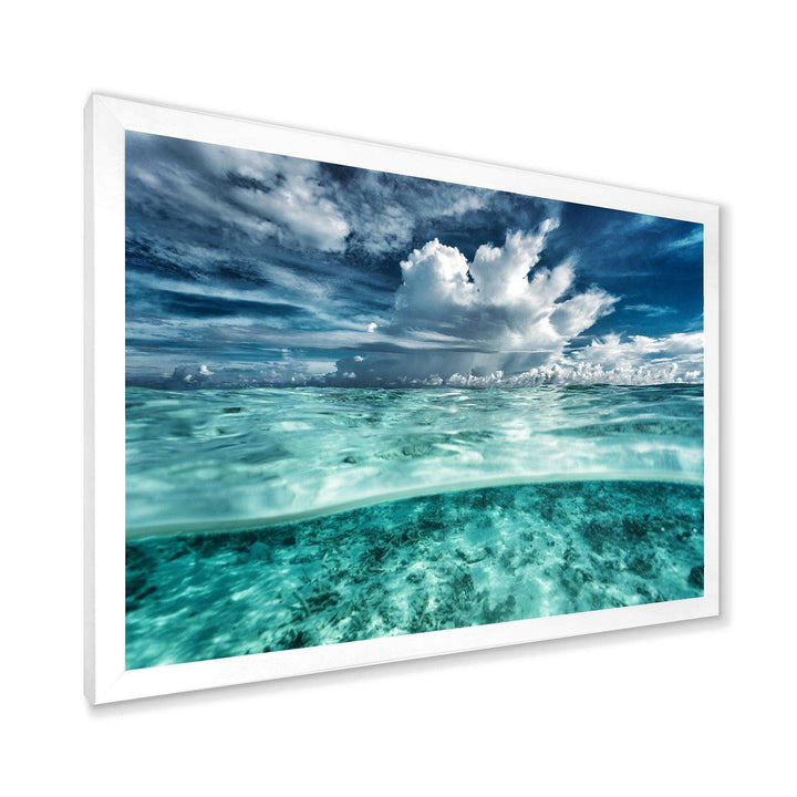 Amazing Underwater Seascape And Clouds