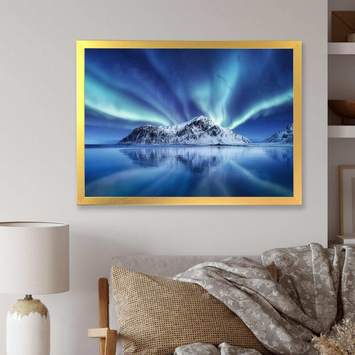 Aurora Borealis Reflection On The Water