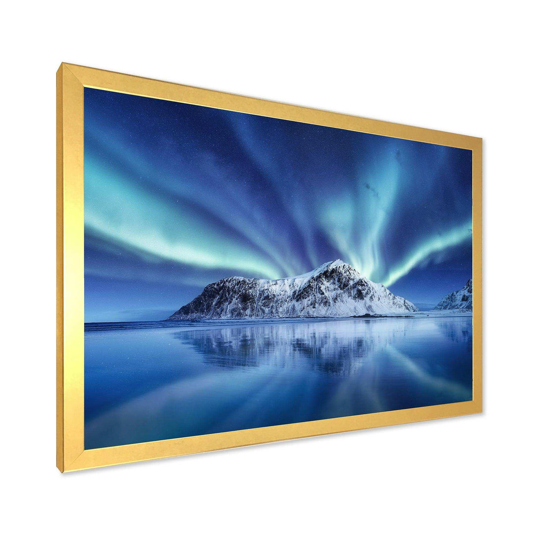 Aurora Borealis Reflection On The Water