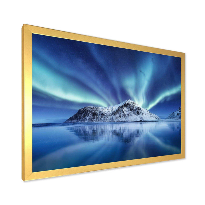 Aurora Borealis Reflection On The Water