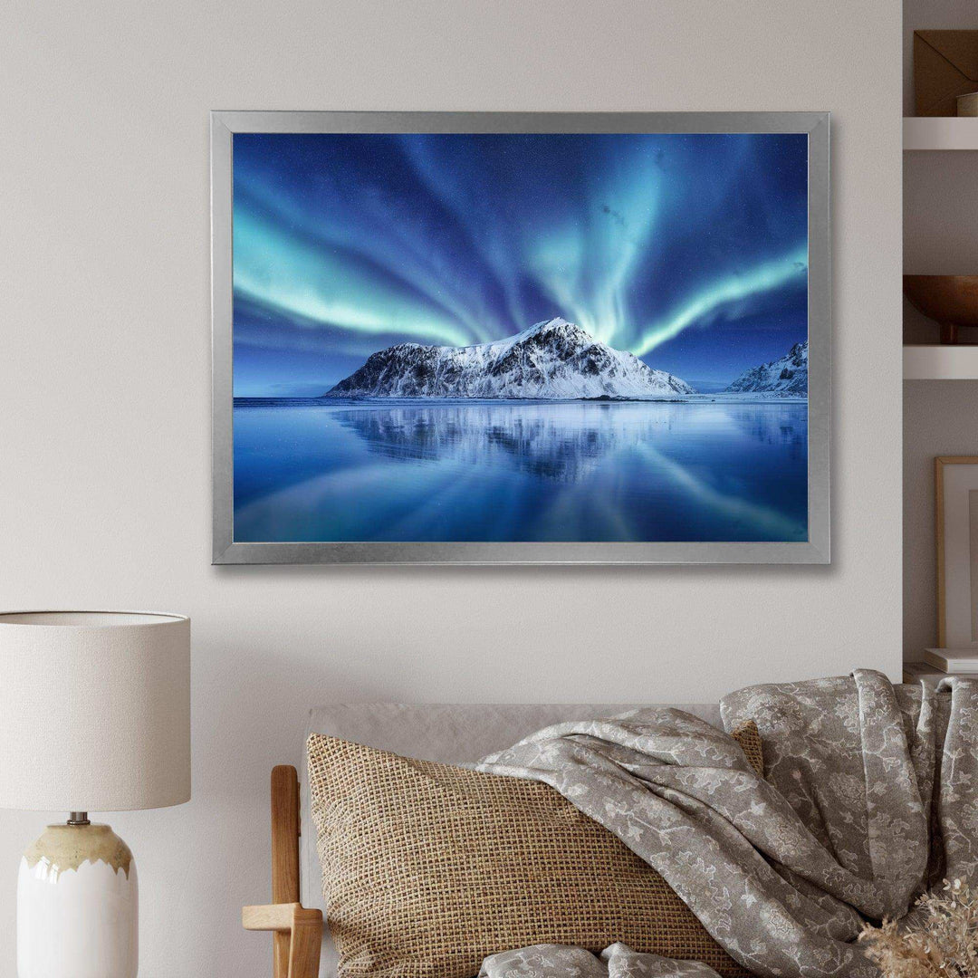 Aurora Borealis Reflection On The Water