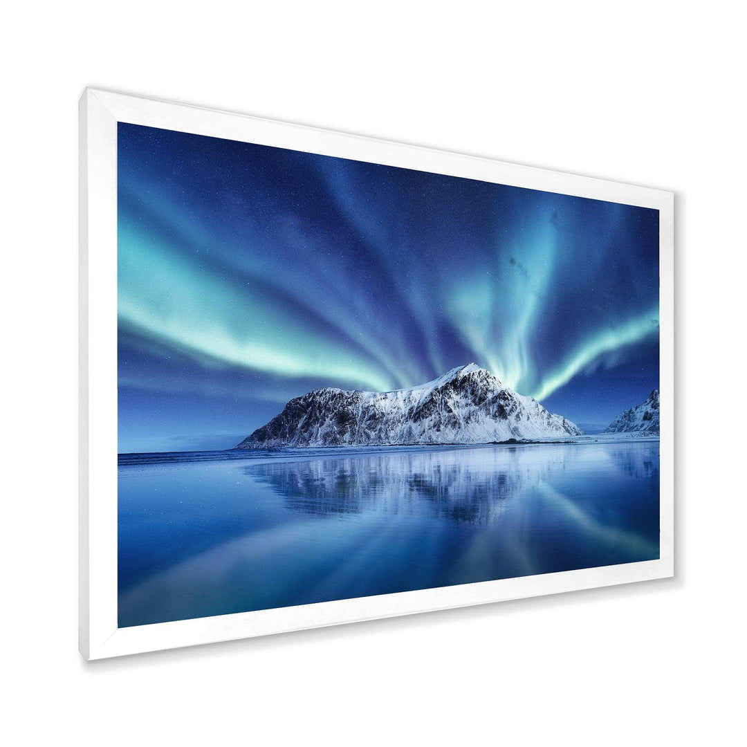 Aurora Borealis Reflection On The Water