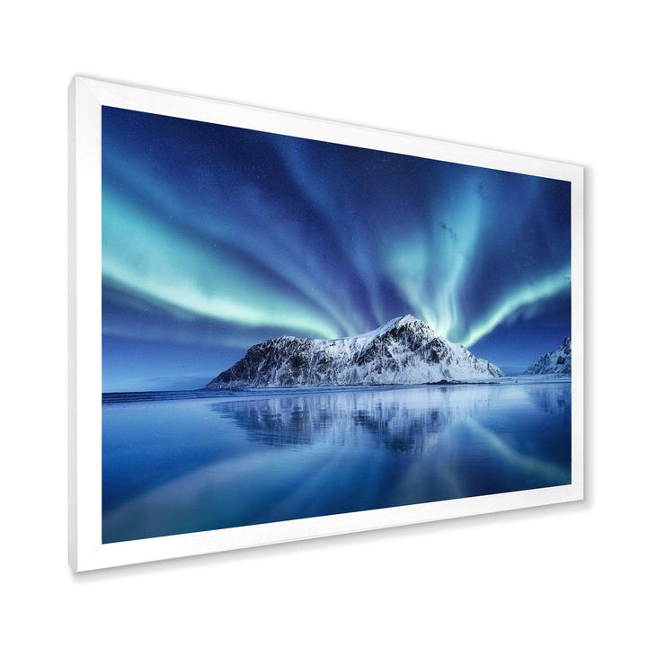 Aurora Borealis Reflection On The Water