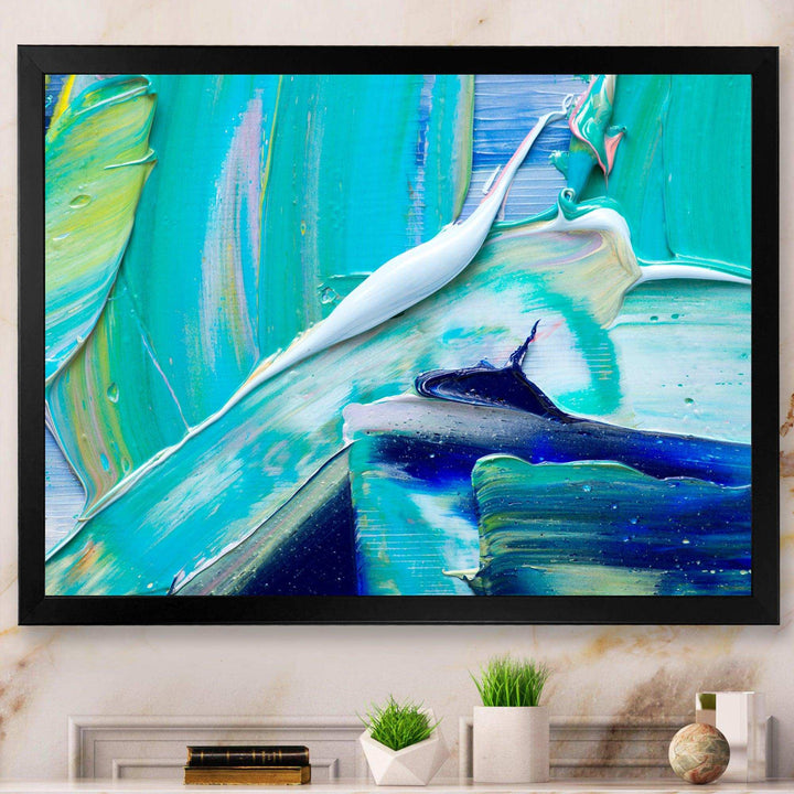 Oil On Canvas Textured Composition IX - Modern Canvas Wall Art