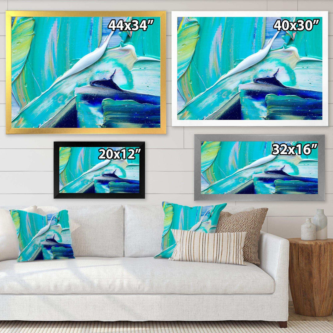 Oil On Canvas Textured Composition IX - Modern Canvas Wall Art
