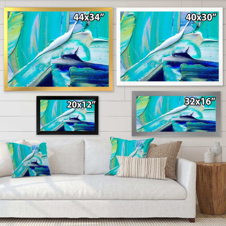 Oil On Canvas Textured Composition IX - Modern Canvas Wall Art