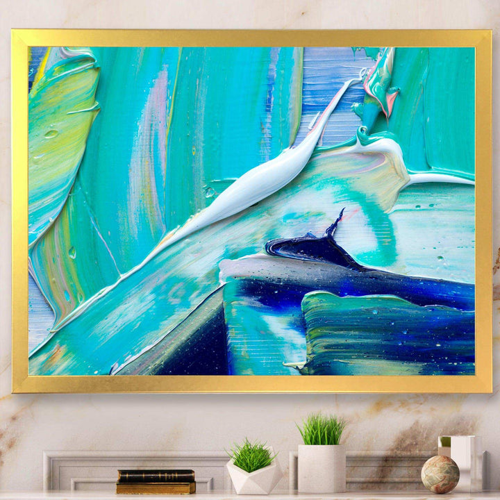 Oil On Canvas Textured Composition IX - Modern Canvas Wall Art