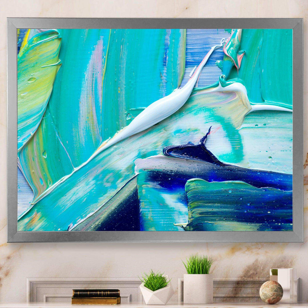 Oil On Canvas Textured Composition IX - Modern Canvas Wall Art