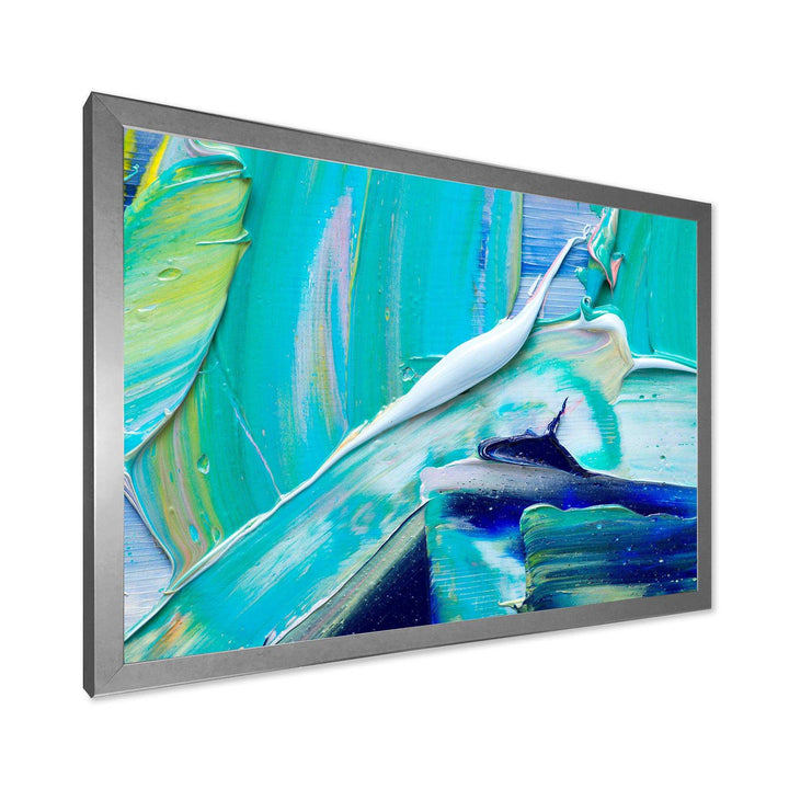 Oil On Canvas Textured Composition IX - Modern Canvas Wall Art