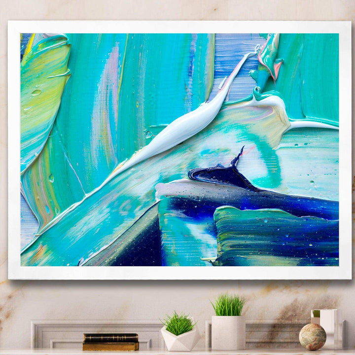 Oil On Canvas Textured Composition IX - Modern Canvas Wall Art