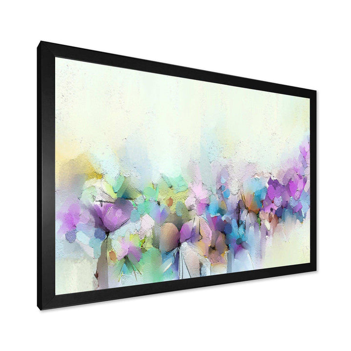 Yellow And Purple Spring Flowers - Traditional Canvas Wall Art