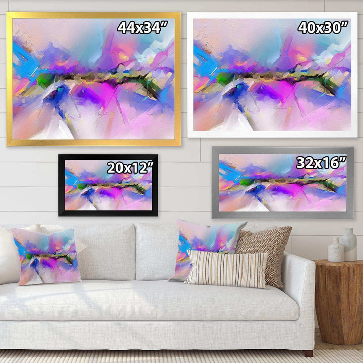 Black River On Purple And Blue Landscape - Modern Canvas Wall Art