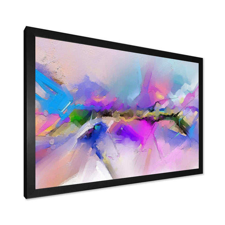 Black River On Purple And Blue Landscape - Modern Canvas Wall Art