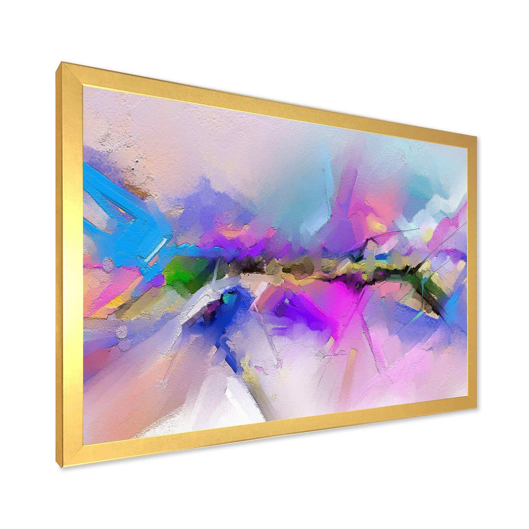 Black River On Purple And Blue Landscape - Modern Canvas Wall Art