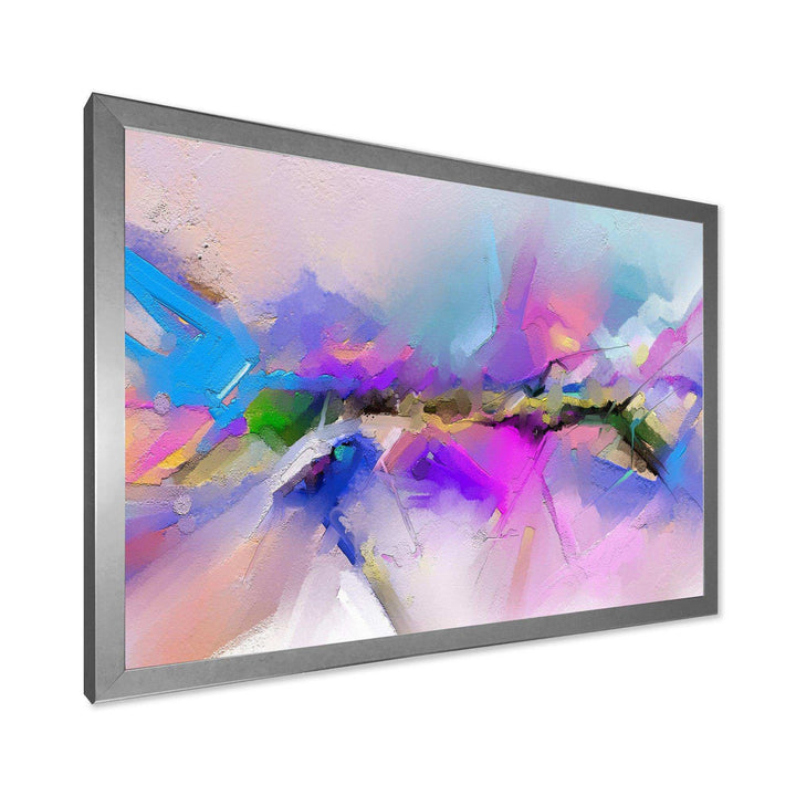 Black River On Purple And Blue Landscape - Modern Canvas Wall Art