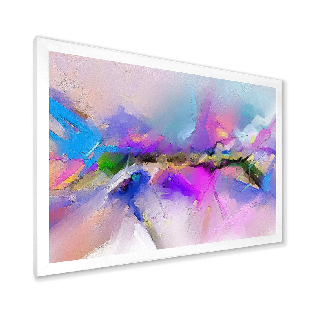 Black River On Purple And Blue Landscape - Modern Canvas Wall Art