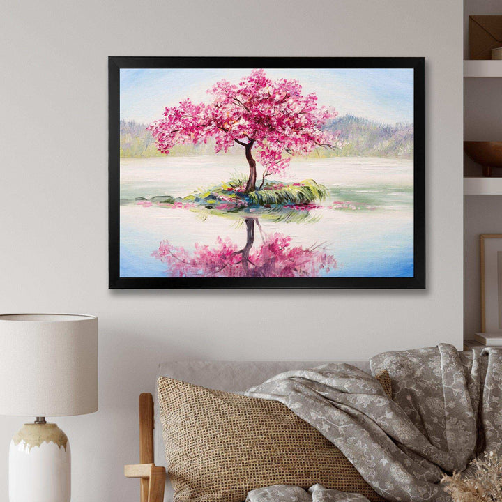 Japanese Cherry Blossom Tree On Little Idyllic IsLand