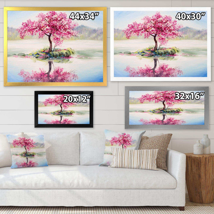 Japanese Cherry Blossom Tree On Little Idyllic IsLand