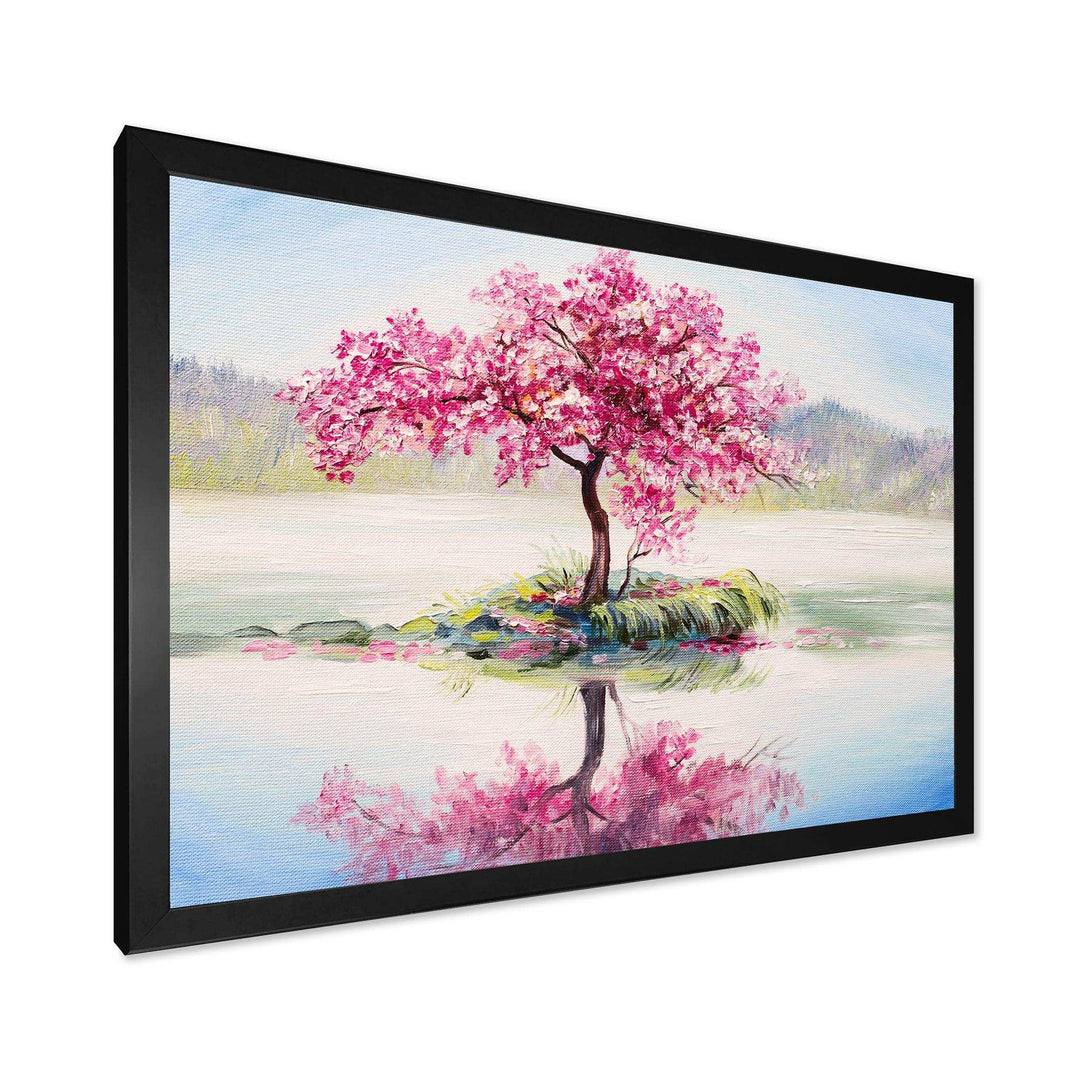Japanese Cherry Blossom Tree On Little Idyllic IsLand