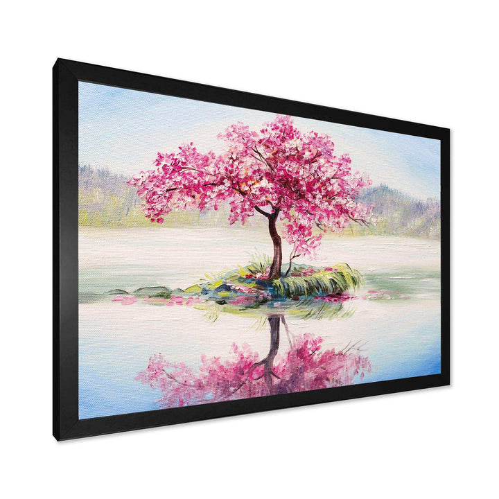 Japanese Cherry Blossom Tree On Little Idyllic IsLand