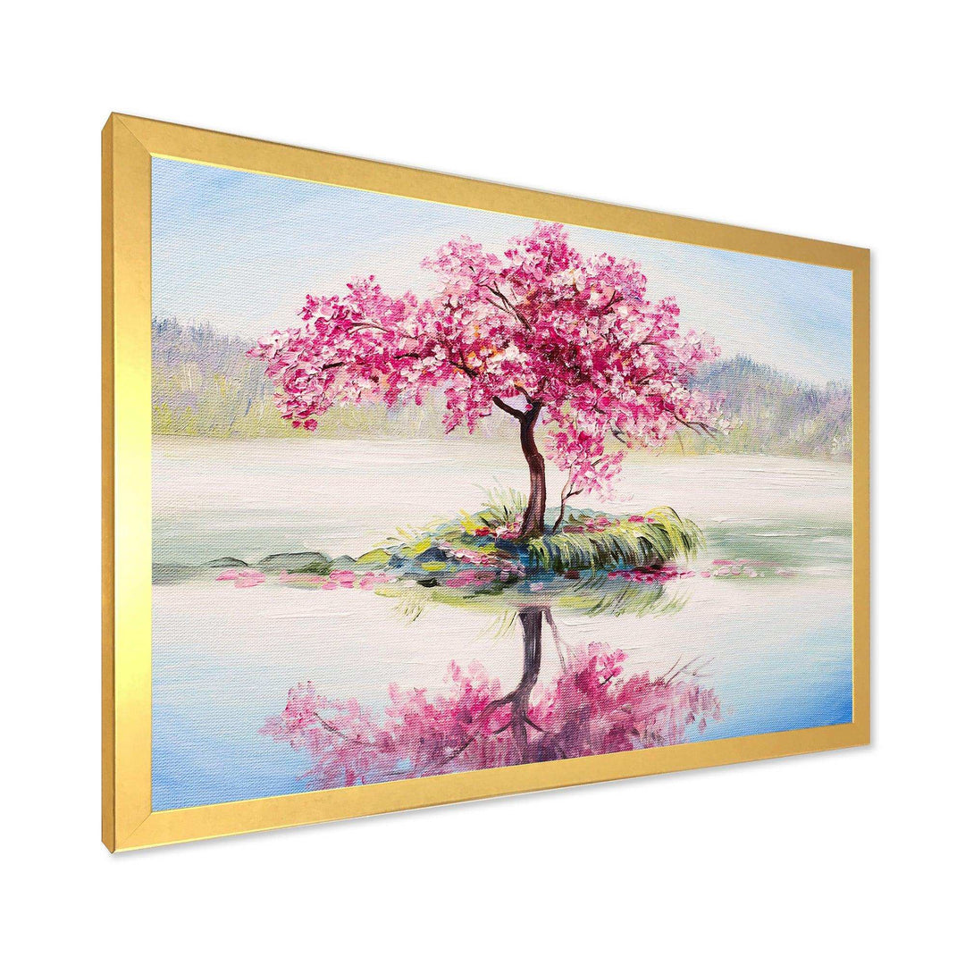 Japanese Cherry Blossom Tree On Little Idyllic IsLand