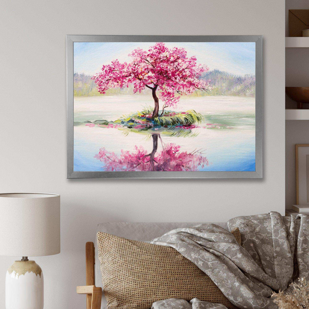 Japanese Cherry Blossom Tree On Little Idyllic IsLand