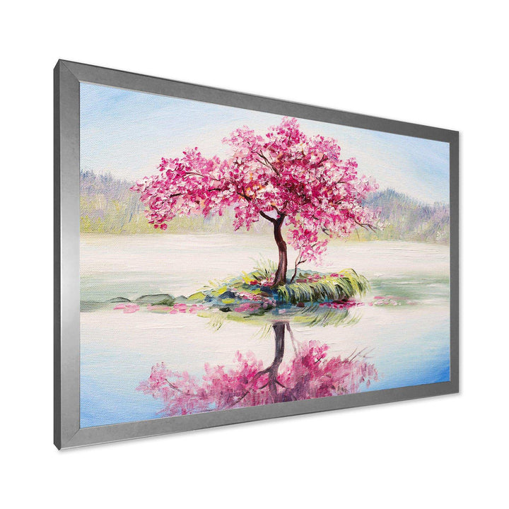 Japanese Cherry Blossom Tree On Little Idyllic IsLand