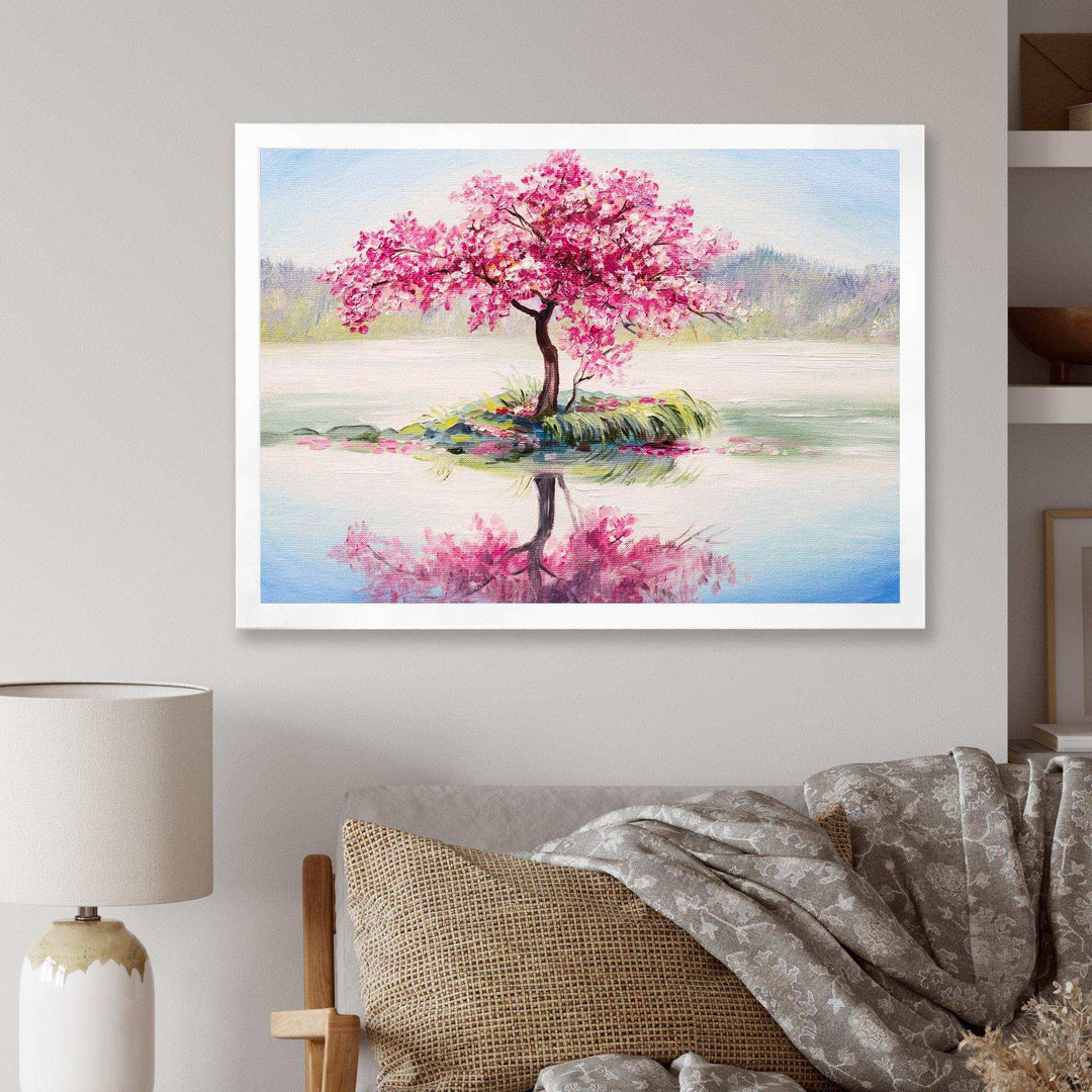 Japanese Cherry Blossom Tree On Little Idyllic IsLand