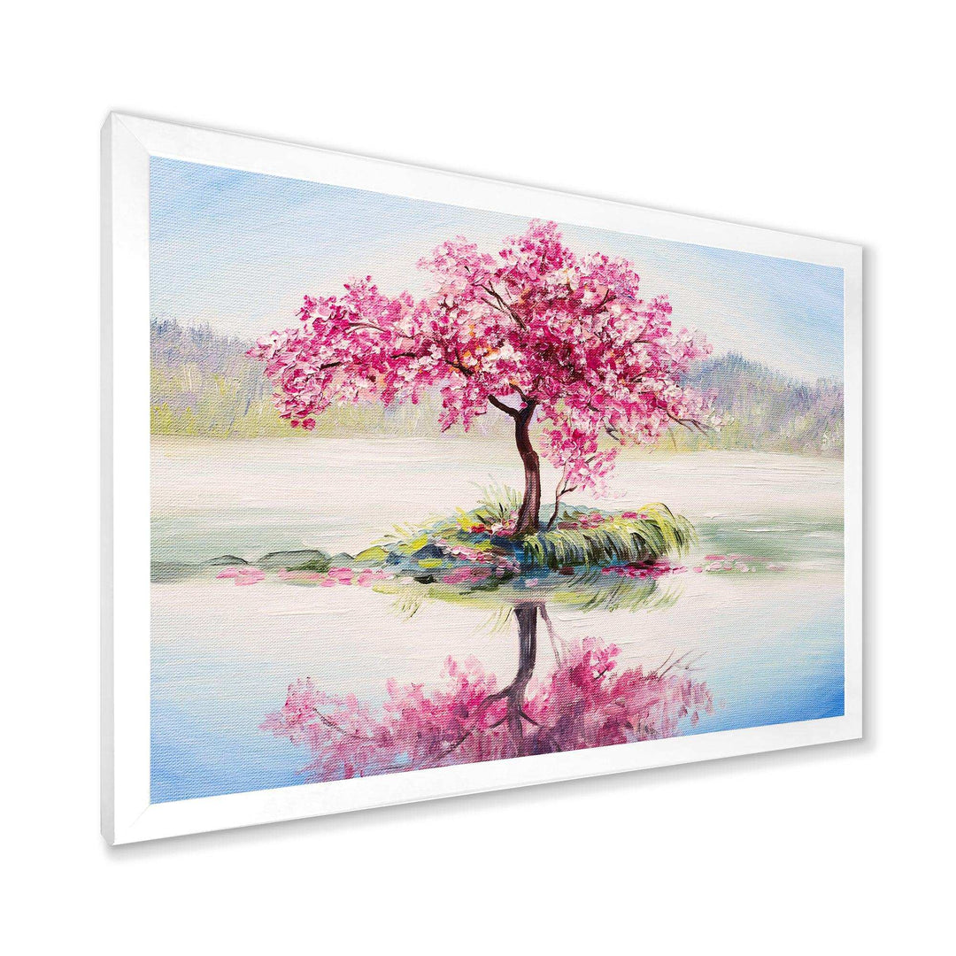 Japanese Cherry Blossom Tree On Little Idyllic IsLand