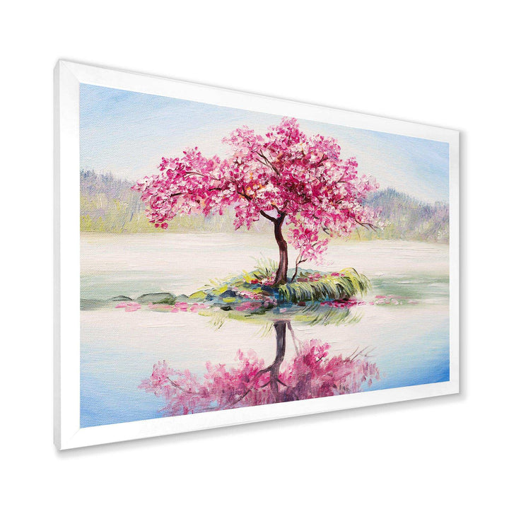 Japanese Cherry Blossom Tree On Little Idyllic IsLand