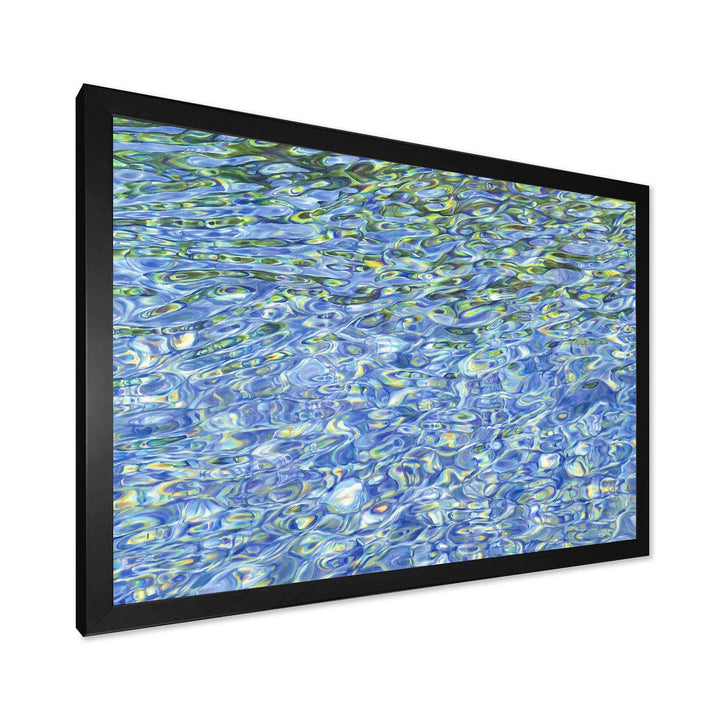 Sunny Water With Transparent Waves Reflecting Gentle Sunshine II - Modern Bedroom Wall Art
