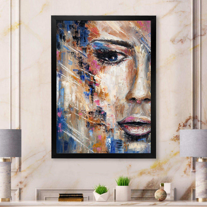 Portrait Of A Young Woman IV - Modern Canvas Wall Art