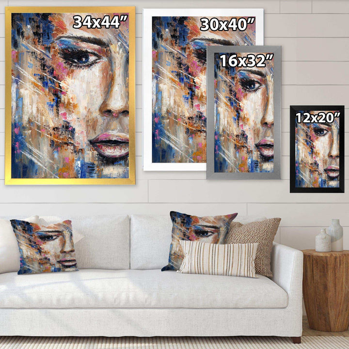 Portrait Of A Young Woman IV - Modern Canvas Wall Art