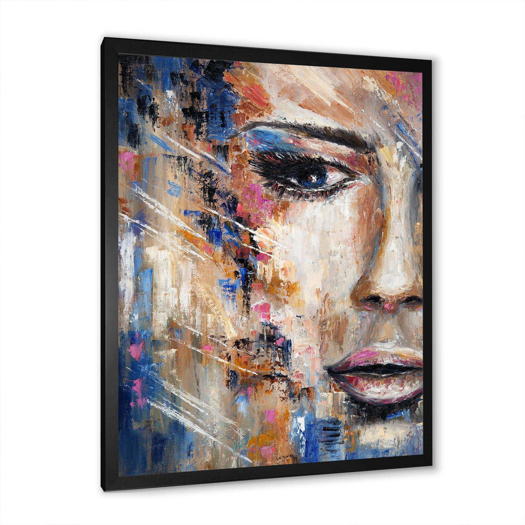 Portrait Of A Young Woman IV - Modern Canvas Wall Art