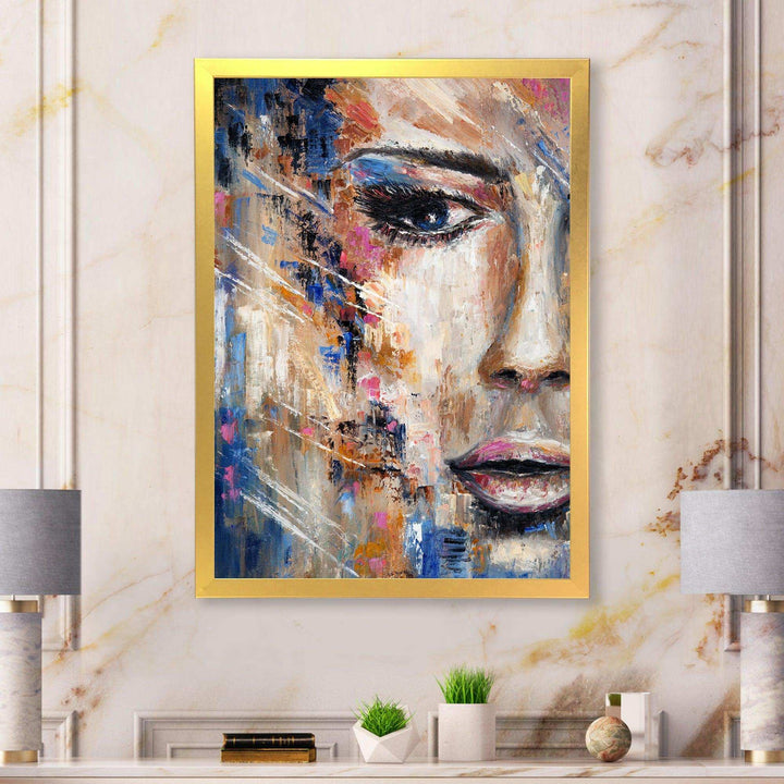 Portrait Of A Young Woman IV - Modern Canvas Wall Art