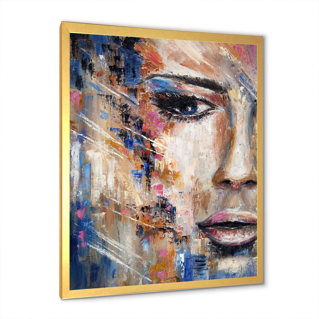 Portrait Of A Young Woman IV - Modern Canvas Wall Art