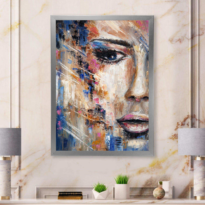 Portrait Of A Young Woman IV - Modern Canvas Wall Art