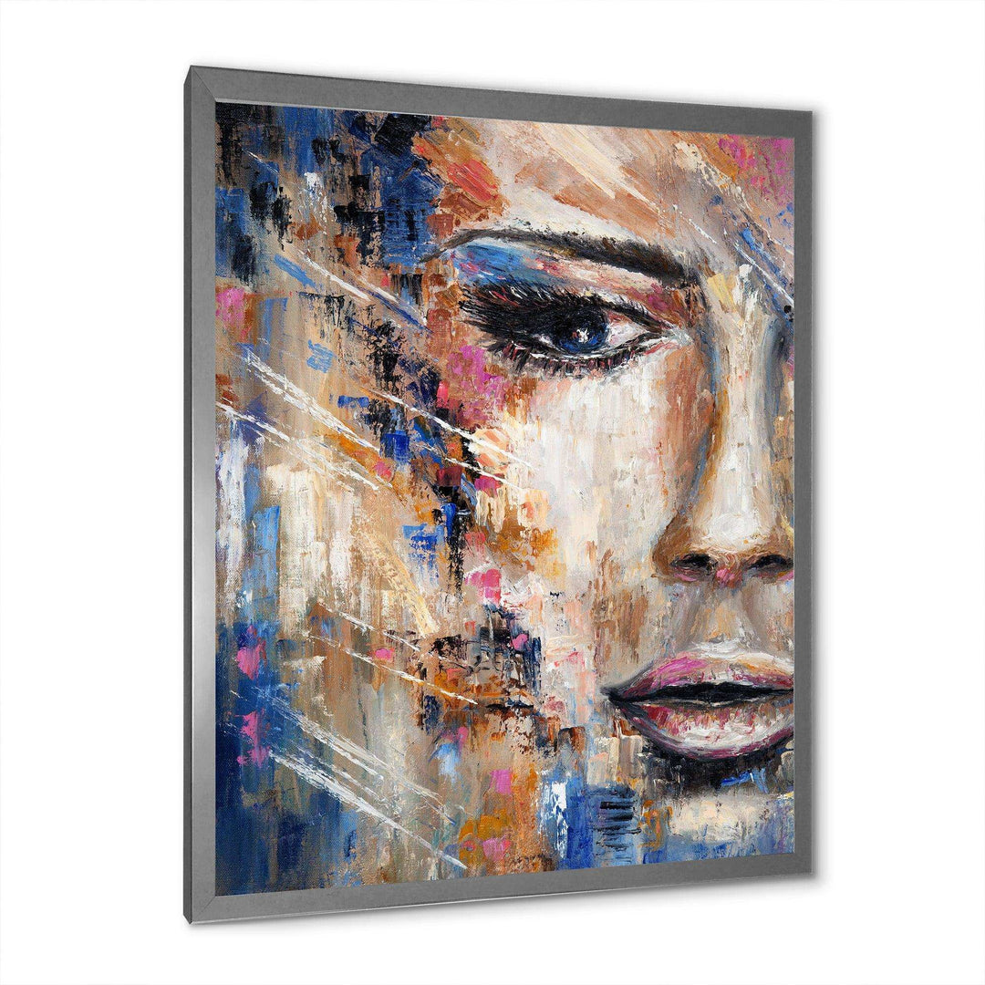 Portrait Of A Young Woman IV - Modern Canvas Wall Art