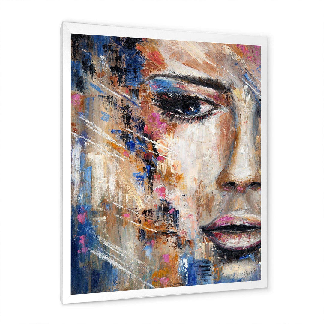 Portrait Of A Young Woman IV - Modern Canvas Wall Art