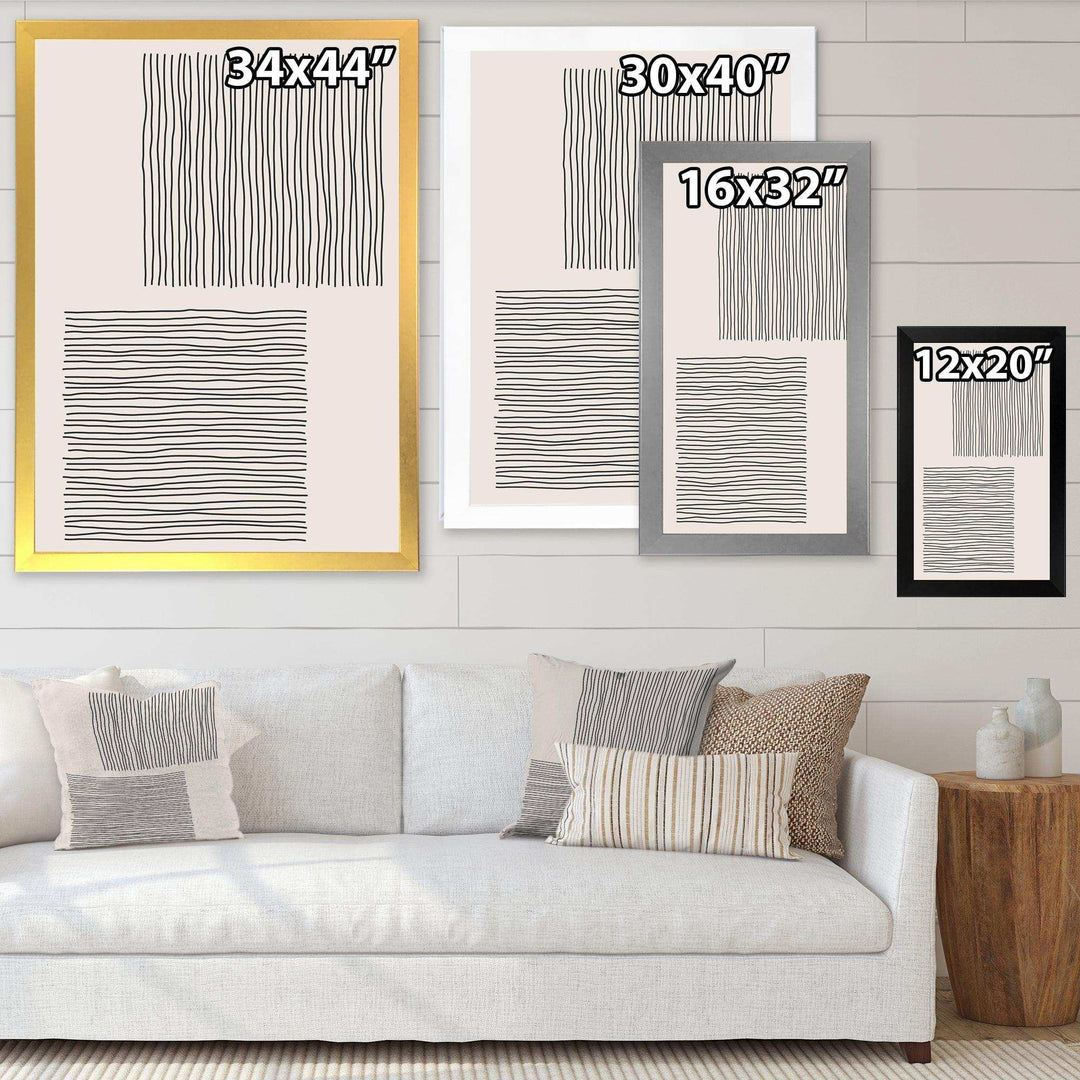 Minimal Geometric Compostions Of Elementary Forms XX - Modern Bedroom Wall Art