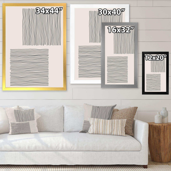 Minimal Geometric Compostions Of Elementary Forms XX - Modern Bedroom Wall Art