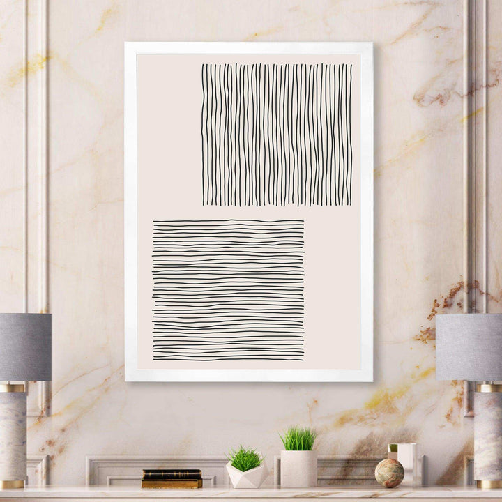Minimal Geometric Compostions Of Elementary Forms XX - Modern Bedroom Wall Art