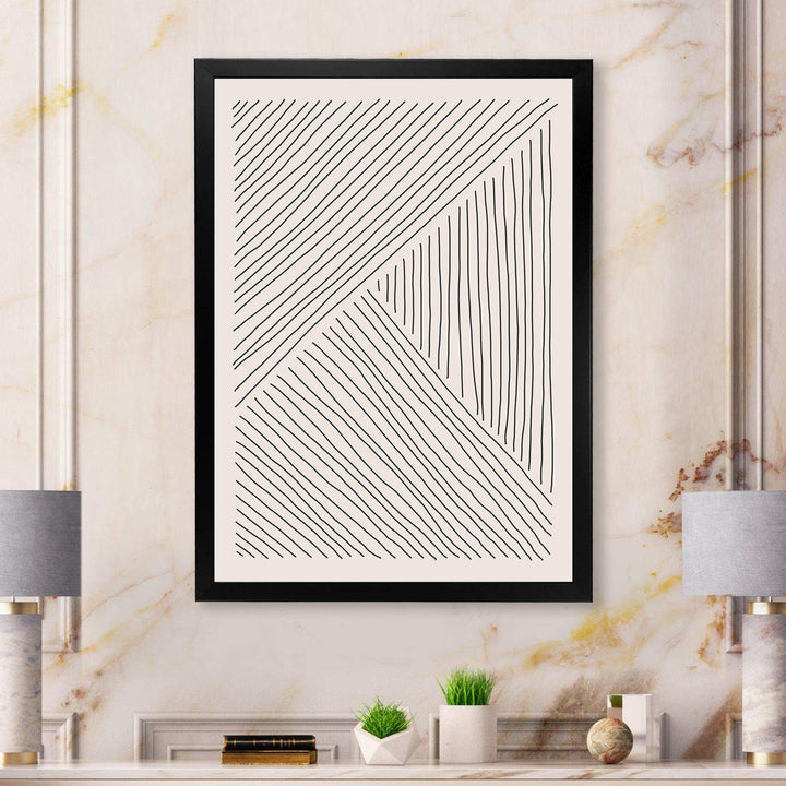 Minimal Geometric Lines II - Modern Bedroom Wall Art