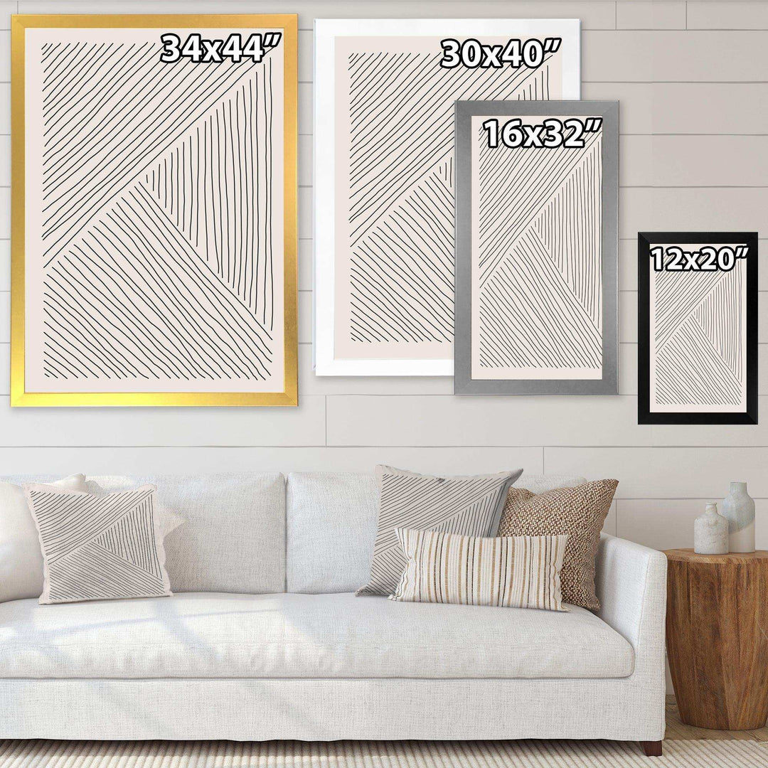 Minimal Geometric Lines II - Modern Bedroom Wall Art