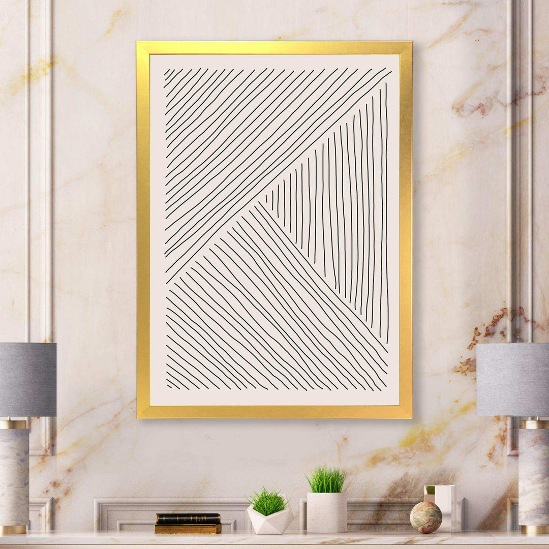 Minimal Geometric Lines II - Modern Bedroom Wall Art