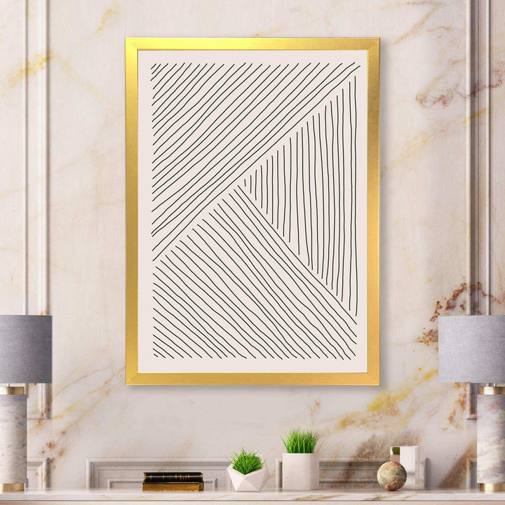 Minimal Geometric Lines II - Modern Bedroom Wall Art