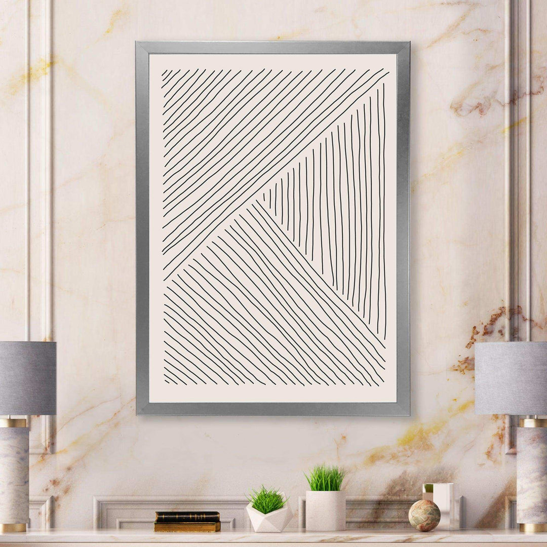 Minimal Geometric Lines II - Modern Bedroom Wall Art
