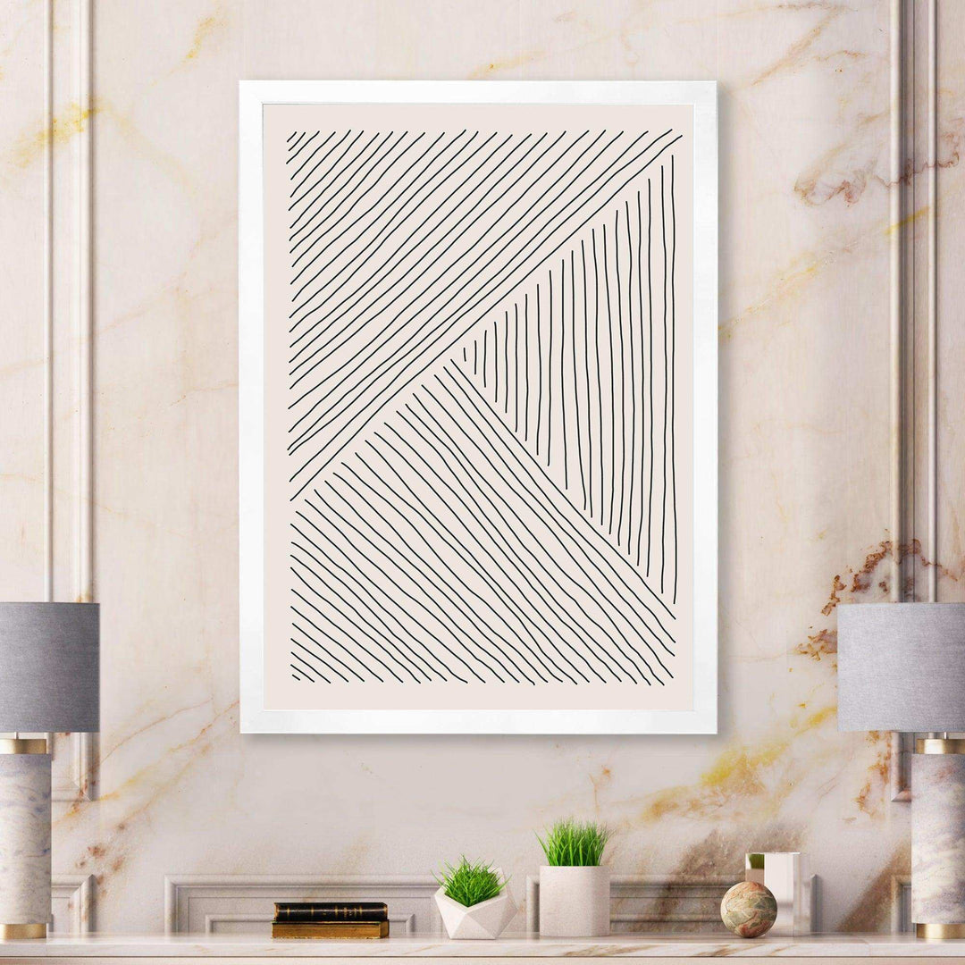 Minimal Geometric Lines II - Modern Bedroom Wall Art